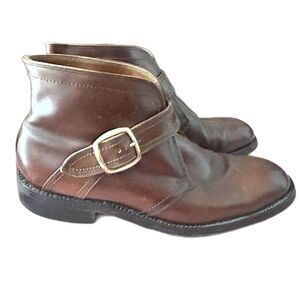 Florsheim Monkstrap Boots Leather Men’s Size 9 Buckle Dress Shoes Ankle